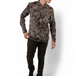 celio Celio* Purple Regular Fit Printed Shirt image 5