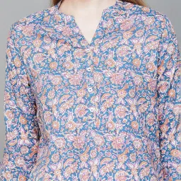 Melange by Lifestyle Blue Rayon Printed Kurti image 5