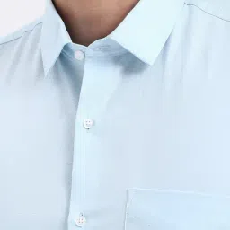 Peter England Blue Slim Fit Shirt image 4