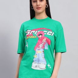 GRIFFEL Women Printed Pure Cotton Pockets T-shirt-picture-44