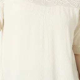 Vero Moda Cream Embroidered Top image 5