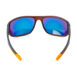 Irus Red Wraparound Sunglasses For Men image 5