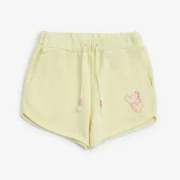 HOP Kids by Westside Yellow Heart Printed Mid-Rise Cotton Shorts-picture-21