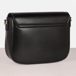 Van Heusen Black Solid Medium Sling Handbag image 3