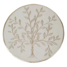 HOSTA HOMES Self Designed Printed Cream Gold PVC Table Placemats - Set of 2 image 5