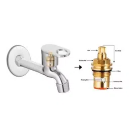 Fastgear Prime Faucet Set with Shower Stainless Steel Chrome Finish Silver, FG1207 ( Pack of 5) image 4