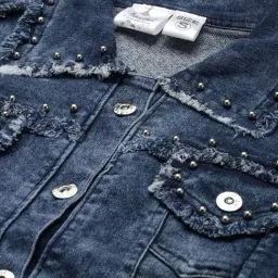 Aarika Navy Embellished Jacket image 5