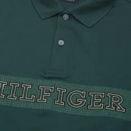 Tommy Hilfiger Green Cotton Regular Fit Printed Polo T-Shirt image 5