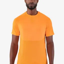 Kiprun by Decathlon Fluo Pale Mango Slim Fit Sports T-Shirt-image-44