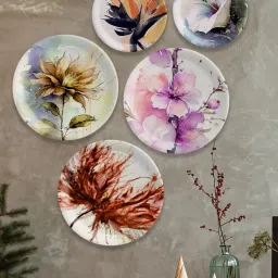 Nestroots English Printed Multicolor Porcelain Wall Plate image 5