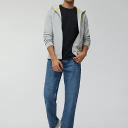 XYXX Light Grey Regular Fit Hooded Sweatshirt image 5