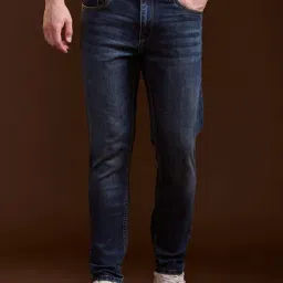 The Bear House Blue Slim Fit Solid Jeans-image-22