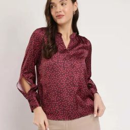 Fablestreet Maroon Printed Top-picture-45