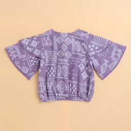 The Magic Wand Girls Printed Pure Cotton Top With Palazzos image 2