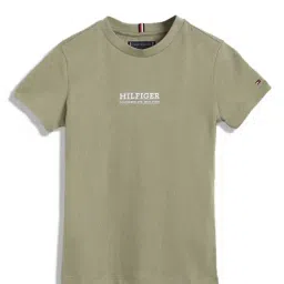Tommy Hilfiger Kids Green Printed Regular Fit T-Shirt-image-29