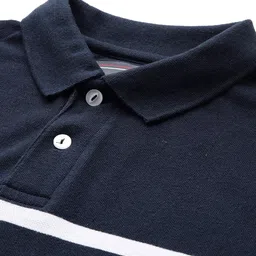 PERFKT-U Men Colourblocked Polo Collar T-shirt image 2
