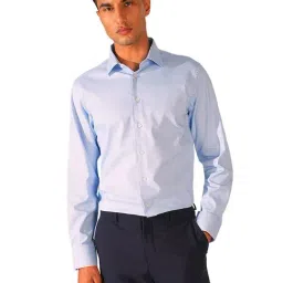 Selected Homme Light Blue Cotton Slim Fit Shirt-picture-6
