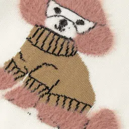 United Colors Of Benetton Off White Regular Fit Self Pattern Sweatshirt image 4