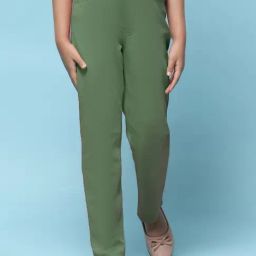 Biba Girls Moss Green Solid Jeggings-picture-18
