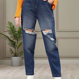 R.Code by The Roadster Life Co. Women Flared High-Rise Mildly Distressed Light Fade Jeans-picture-26