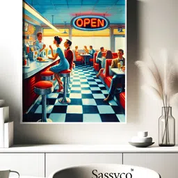 Sassyco Blue & White 1 Piece Canvas Other Wall Paintings-picture-10