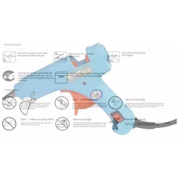 Fadman 20 W Standard Temperature Hot Melt Mini Glue Gun with 12 Stick Blue 7 mm Stick Dia., 155-SkyBluemini-20wt-12-St image 5