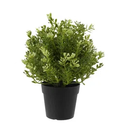 Kuber Industries Green Mini Plastic Potted Plants for Home & Office Decoration image 2