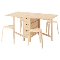 ikea norden / kyrre Table and 4 stools, birch/birch, 26/89/152 cm-picture-31