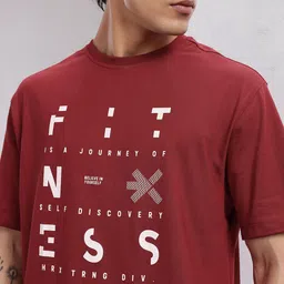 HRX by Hrithik Roshan Men Typography Printed Training T-shirt image 5