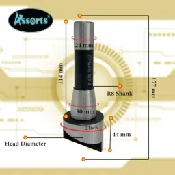 Assorts Fly Cutter with Carbide Inset Bit Tool Steel 50 mm R8 Shank 1.11 mm Drawbar image 5