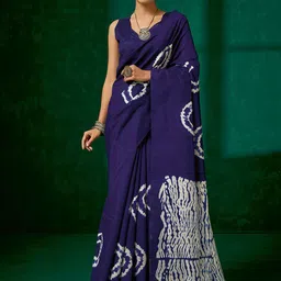 Anouk Rustic Tie and Dye Block Print Saree-picture-43