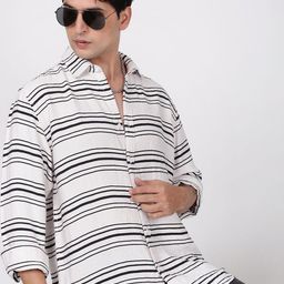 Bene Kleed Men Horizontal Stripes Striped Casual Shirt-picture-14