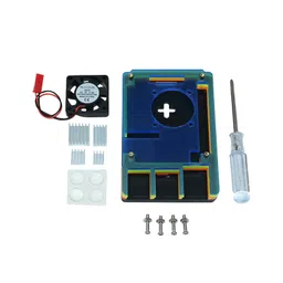 Waveshsare Colorful Rainbow Acrylic Case for Raspberry Pi 4, with Cooling Fan image 2