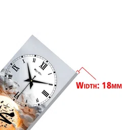 OLIVE TREE White & Grey Ethnic Motifs Printed Traditional Wooden Analogue Wall Clock image 5