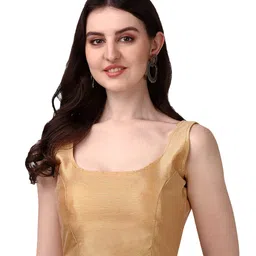 vihu fashion Plain Sleeveless Pattern Readymade Blouse U Neck Choli image 1