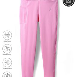Pine Active Knit Full Length Premium Ultra Comfort Super Stretch Aero Soft Solid Color Leggings - Pink-picture-45