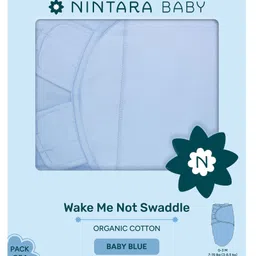 NINTARA BABY Wake Me Not Swaddle Wrap 100% Organic Cotton, Ultra-Soft Newborn Sleep Sack with Safe Velcro (0-3 Months)-picture-15