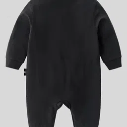 The Peppy Tend 100% Cotton Christmas Theme Full Sleeves My First Christmas Text Printed Romper - Black image 3