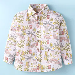 Rikidoos Full Sleeves Umbrella Printed Shirt With Cap - Multi Colour image 2