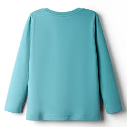 Tango Single Jersey Knit Full Sleeves T-Shirt with Bird Print - Turquoise image 2