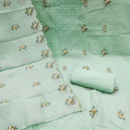 SAINOOR Embroidered Unstitched Dress Material image 3