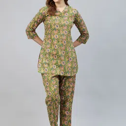 KALINI Printed Pure Cotton Tunic With Trouser-picture-35