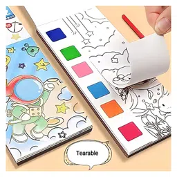 Fingo Brain Water color Paint Book  Barbie Theme - Multicolor image 3