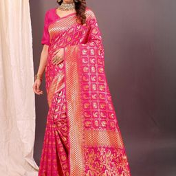 Moda Rapido Woven Design Zari Silk Cotton Kanjeevaram Saree-picture-30