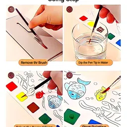 Fingo Brain Water color Paint Book  Barbie Theme - Multicolor image 5