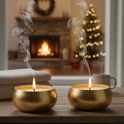 Garden Deco Gold-Toned & Gold-Toned 2 pieces Jar Candle image 2