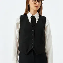 Koton V-Neck Waistcoat-picture-23
