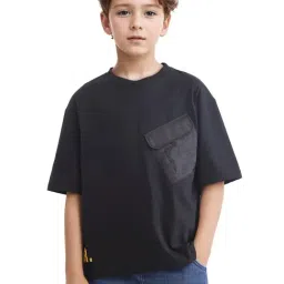 Rare Ones Boys Black Cotton Graphic T-Shirt-image-37