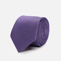 Van Heusen Purple Embroidered Tie, Pocket Square with Cufflink image 3