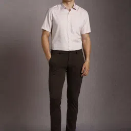 Louis Philippe Pink Cotton Regular Fit Printed Shirt image 5